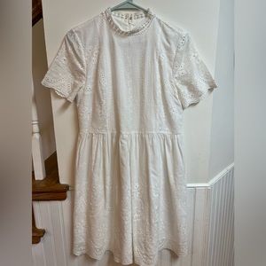 Anthropologie white lace and crochet dress